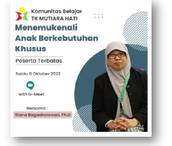 Launching Komunitas Belajar TK Mutiara Hati Bersama Program Magister Program Studi S2 Pendidikan Khusus Fakultas Ilmu Pendidikan Universitas Negeri Jakarta