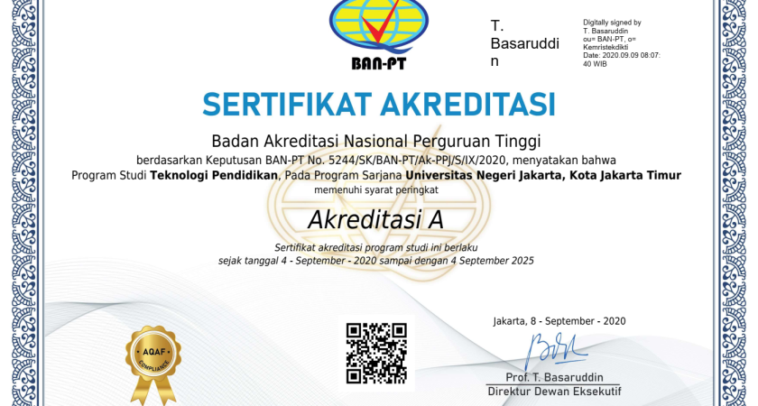 Sertifikat Akreditasi Unggul