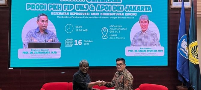 Prodi Pendidikan Khusus UNJ Selenggarakan Studium Generale: Mendidik Anak Berkebutuhan Khusus Menghadapi Masa Pubertas Prodi Pendidikan Khusus UNJ Selenggarakan Studium Generale: Mendidik Anak Berkebutuhan Khusus Menghadapi Masa Pubertas